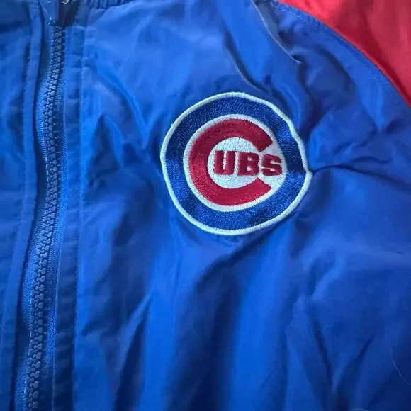 Youth Majestic Chicago Cubs Baseball Jacket Reversible Size 10-12 - Picture 9 of 11